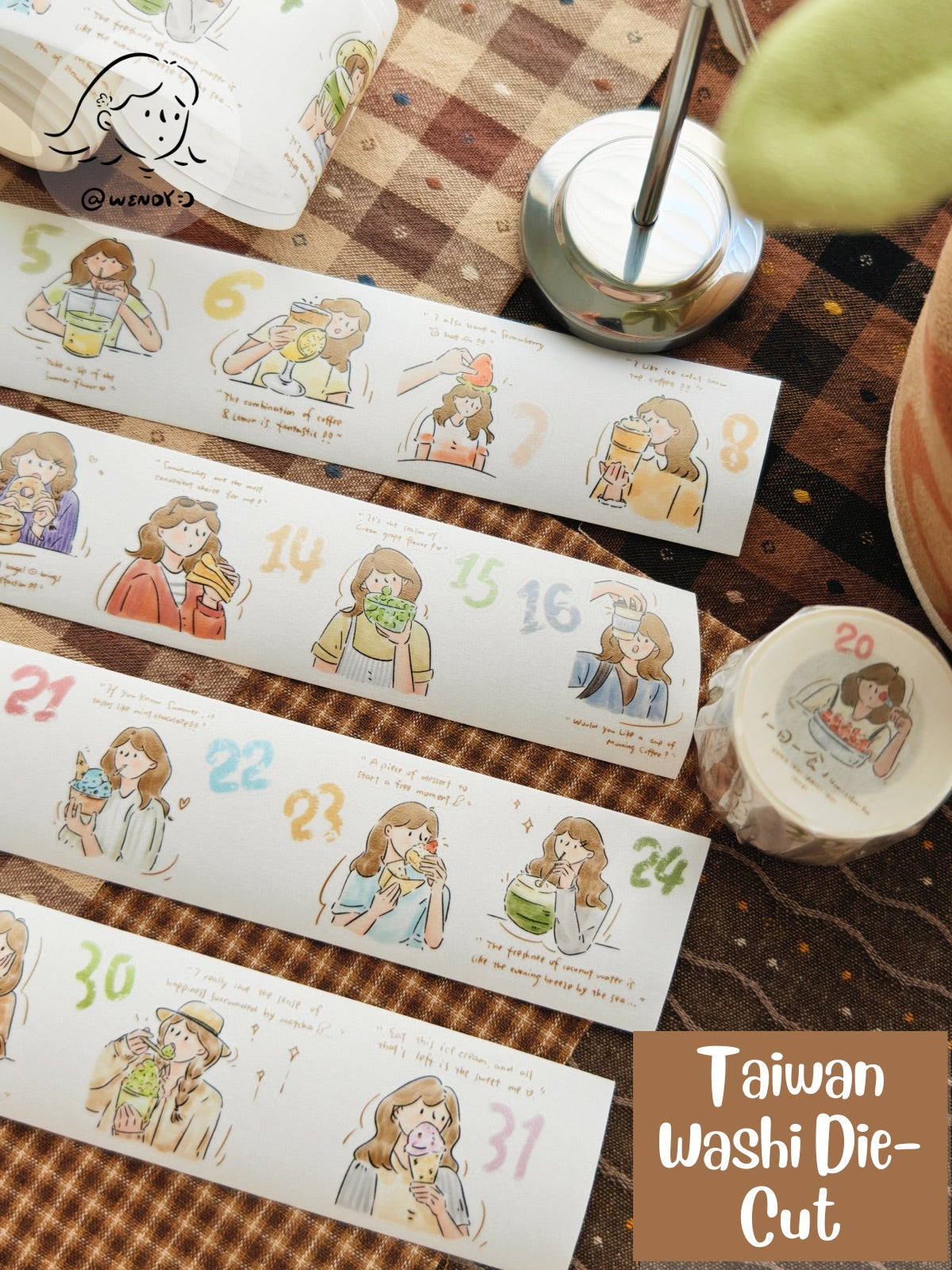 One Meal a Day Washi Tapes - Original PET & Washi Designs