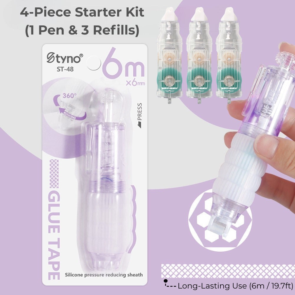 Retractable Dot Glue Pen – Erasable Adhesive Tape Roller