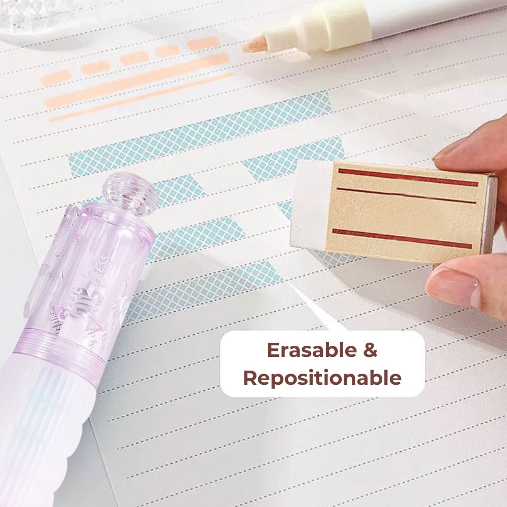 Retractable Dot Glue Pen – Erasable Adhesive Tape Roller