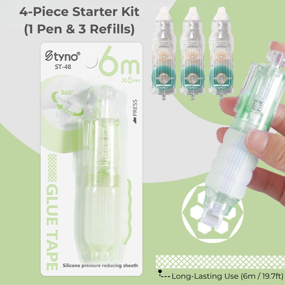 Retractable Dot Glue Pen – Erasable Adhesive Tape Roller