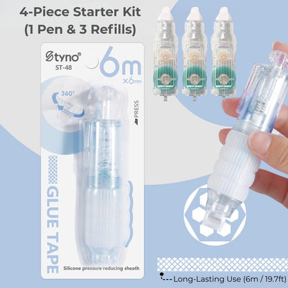 Retractable Dot Glue Pen – Erasable Adhesive Tape Roller