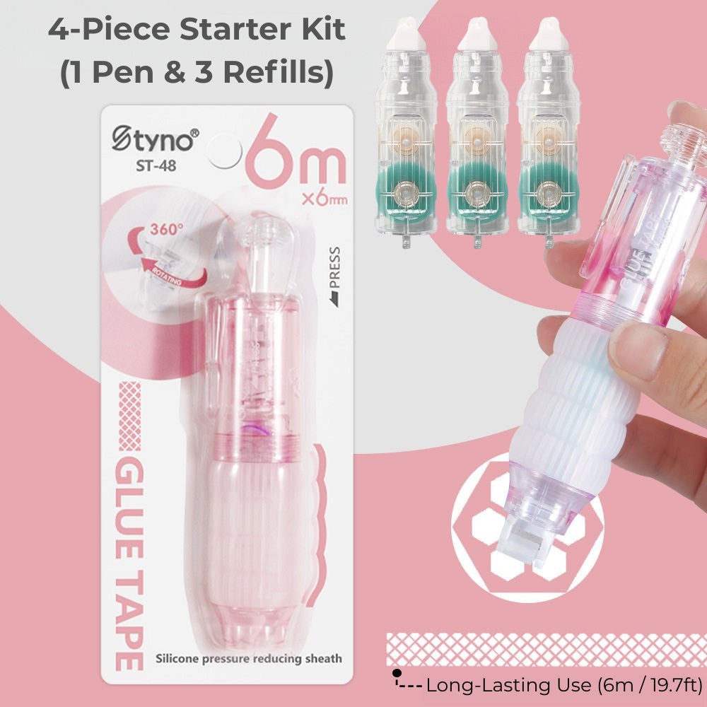 Retractable Dot Glue Pen – Erasable Adhesive Tape Roller