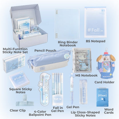 Azure Blue Stationery Mystery Set - All-in-One School Supplies Gift