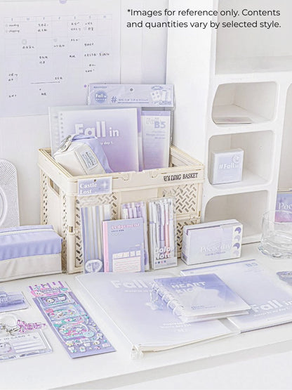 Lilac Purple Stationery Mystery Set - All-in-One School Supplies Gift