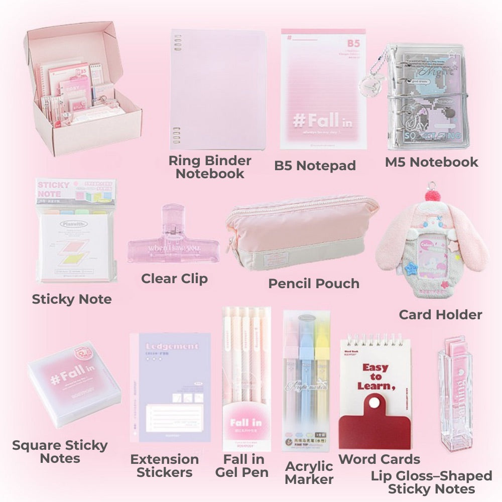 Sakura Pink Stationery Mystery Set - All-in-One School Supplies Gift