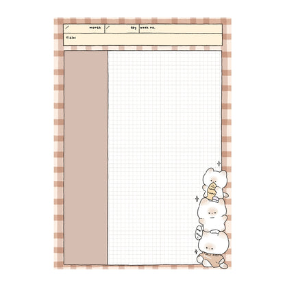 Pile-Up PuPu B5 Paper Pad | Weekly Planner | Memo Pad