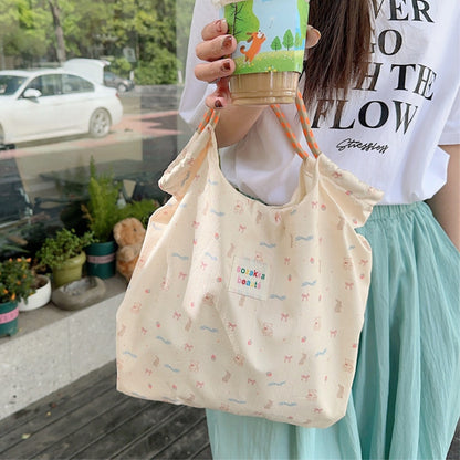 Cute Printed Pattern Canvas Bag - 5 Colors