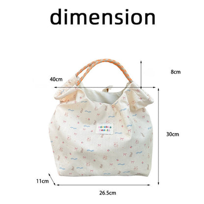 Cute Printed Pattern Canvas Bag - 5 Colors