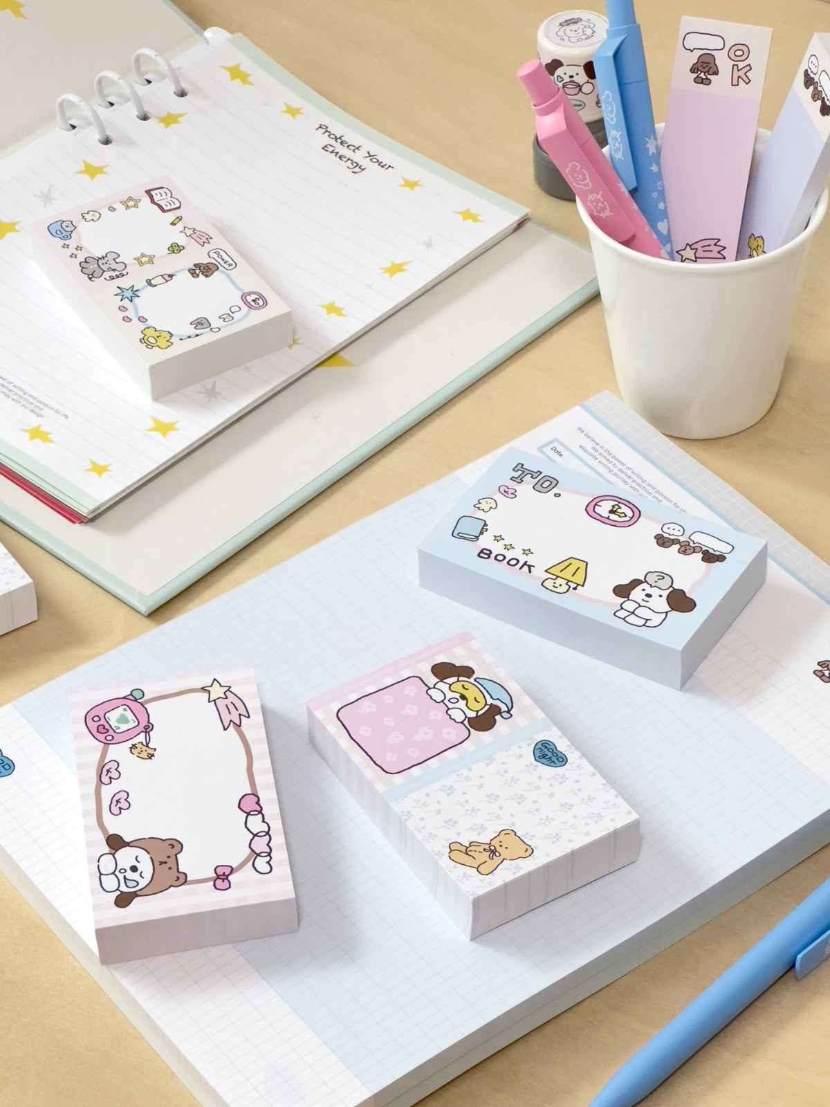 Cute Puppy Life Memo Notepads