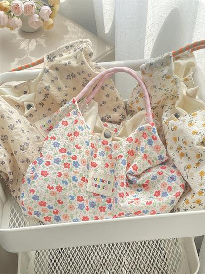 Elegant Floral Canvas Bag - 4 Colors