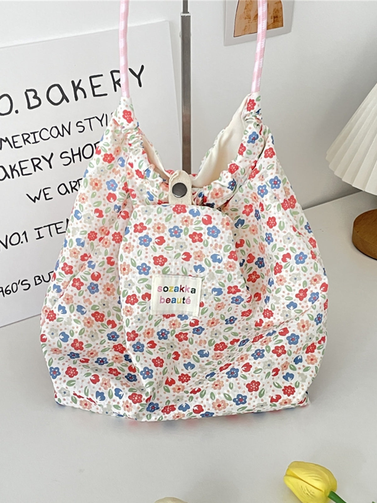 Elegant Floral Canvas Bag - 4 Colors