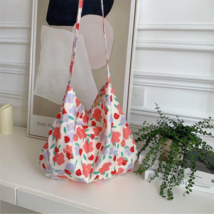 Romantic Bloom Canvas Bag Large Capacity - 4 Colors