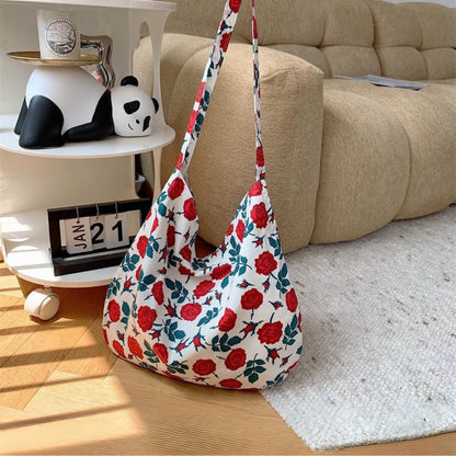 Romantic Bloom Canvas Bag Large Capacity - 4 Colors