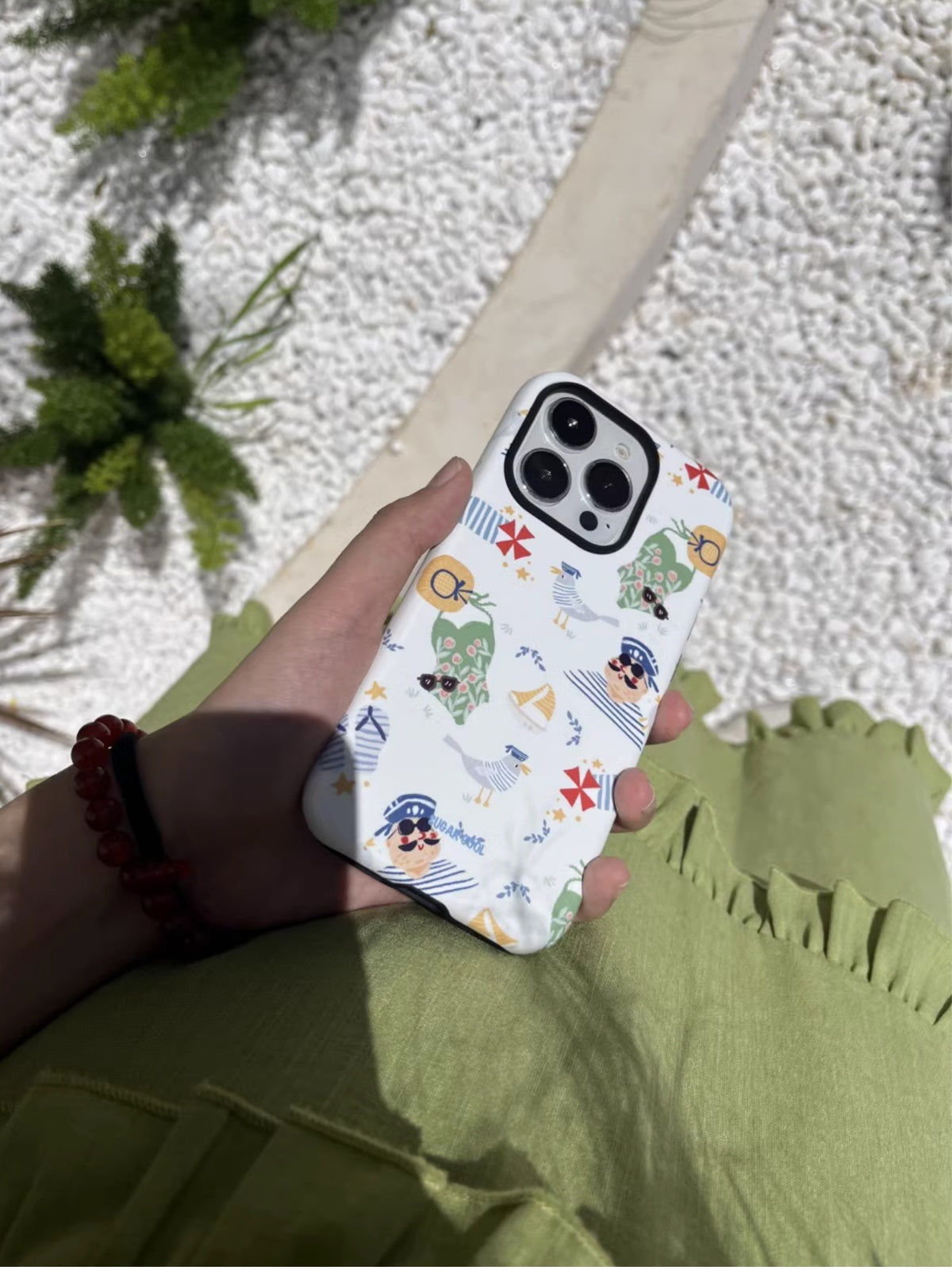 Summer Party Double Layer Film Shell Phone Case