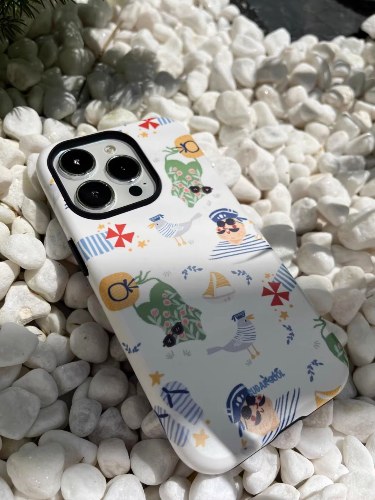 Summer Party Double Layer Film Shell Phone Case