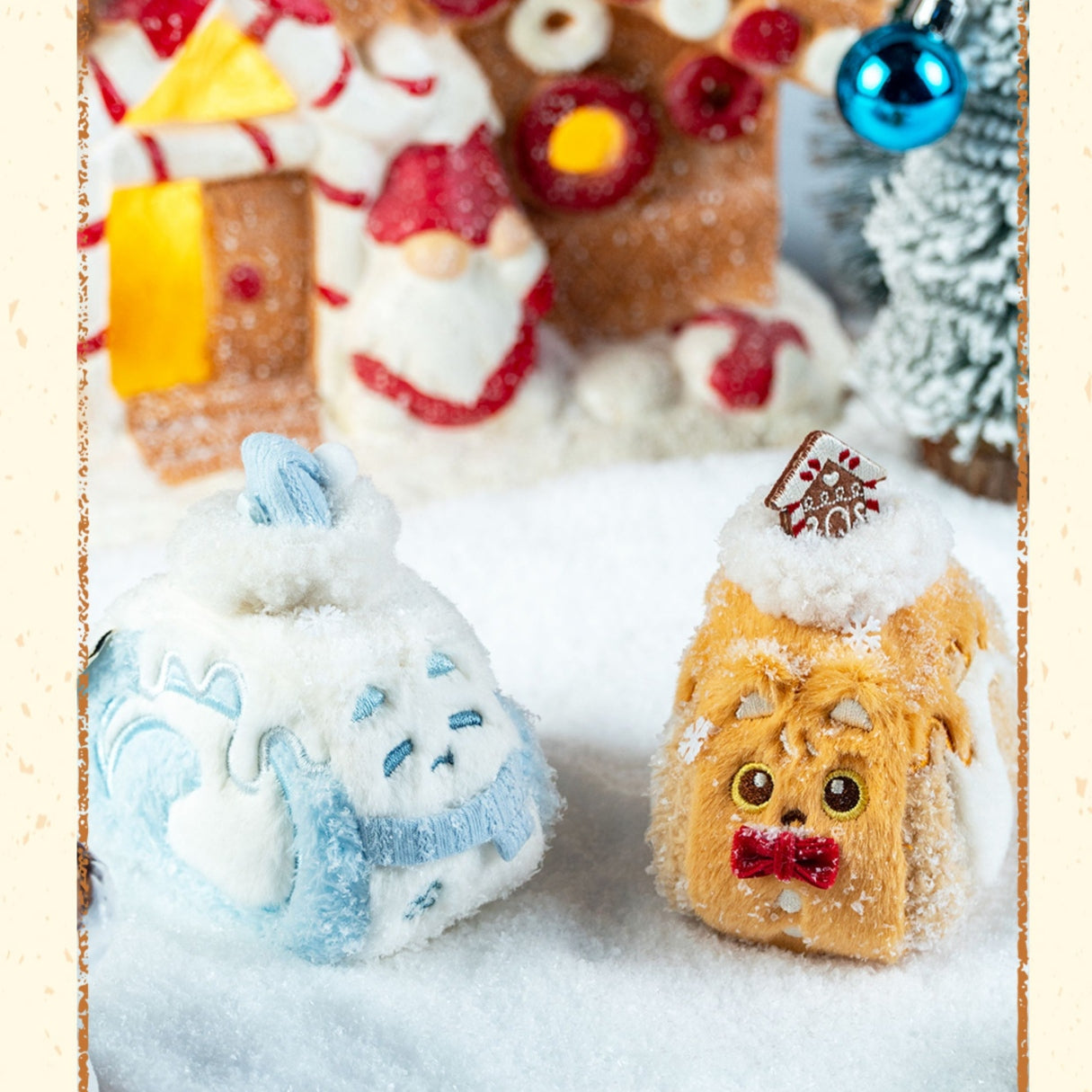 Christmas Edition | Cozy Kitten Roll Plush Keychain Charm