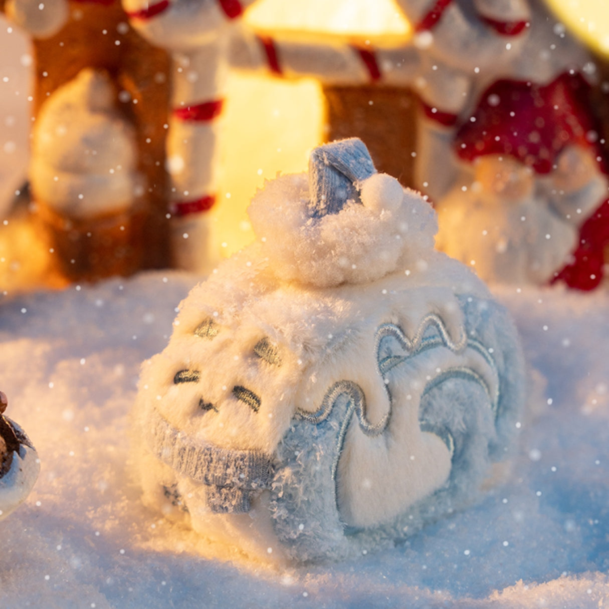 Christmas Edition | Cozy Kitten Roll Plush Keychain Charm