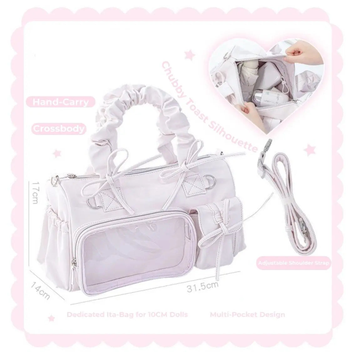 Chubby Toast Ruffle Ita Crossbody Bag
