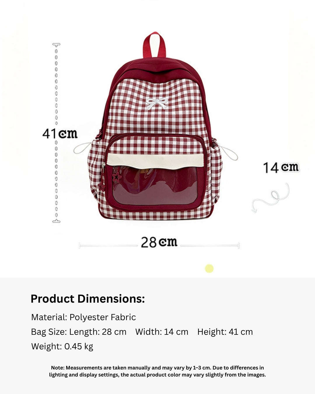 Plaid Vibe Large Capacity Ita Backpack