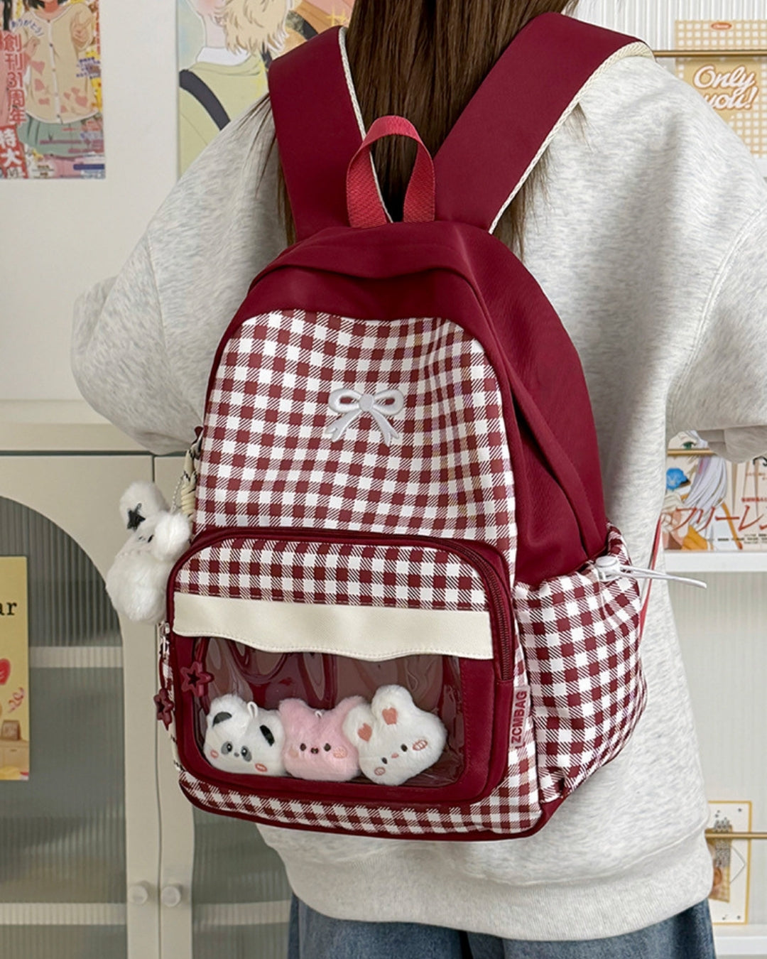 Plaid Vibe Large Capacity Ita Backpack – ChicChoi