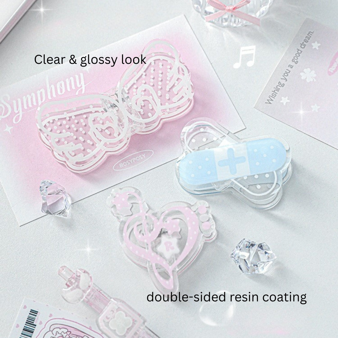 Clear Series Acrylic Cute Organizer Clips