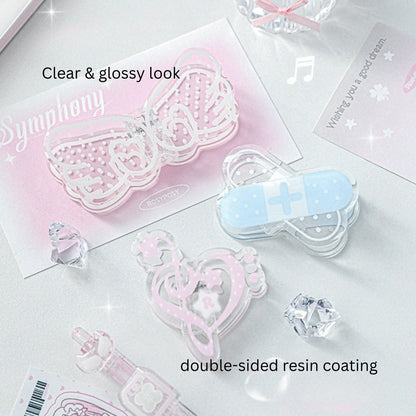 Clear Series Acrylic Cute Organizer Clips