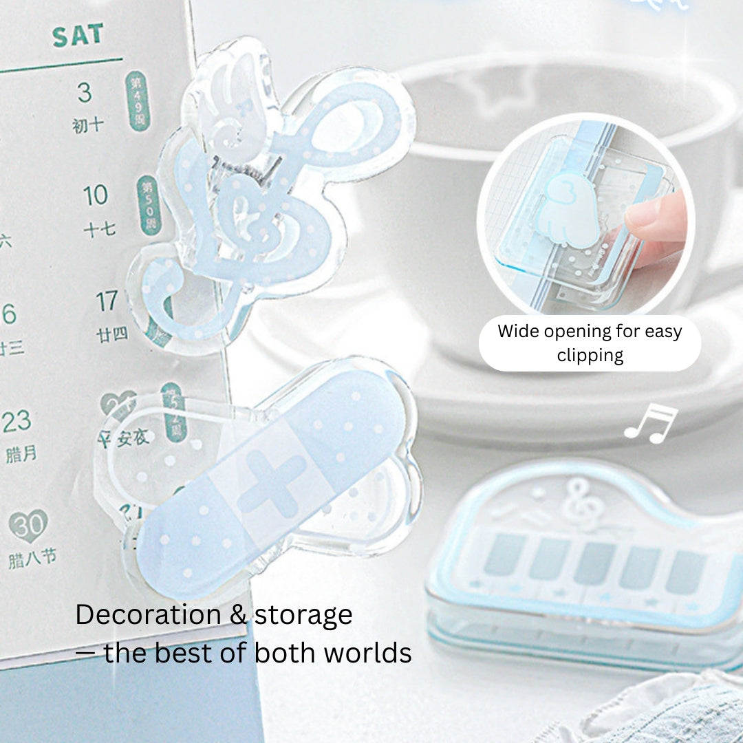 Clear Series Acrylic Cute Organizer Clips
