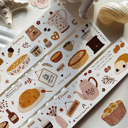 Coffee Moments – Light Retro Washi & PET Tape