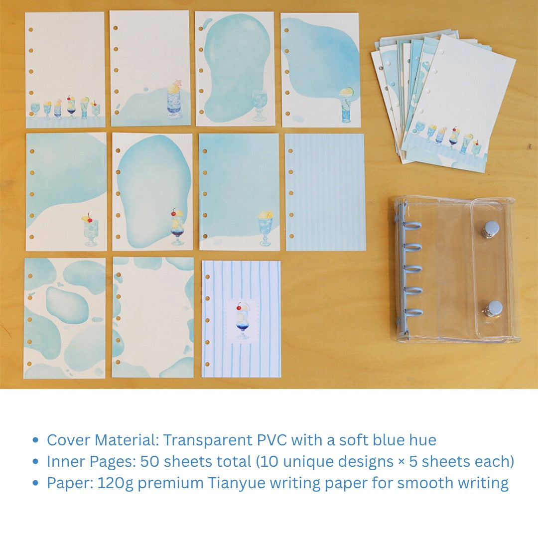 Original Blue Drink Loose-Leaf Notebook – M5 / A7 Sizes