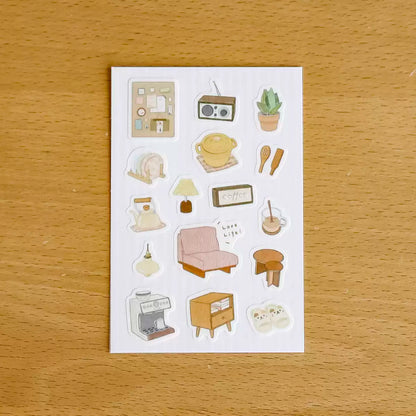 Cozy Moments Illustrated Washi Sticker Set