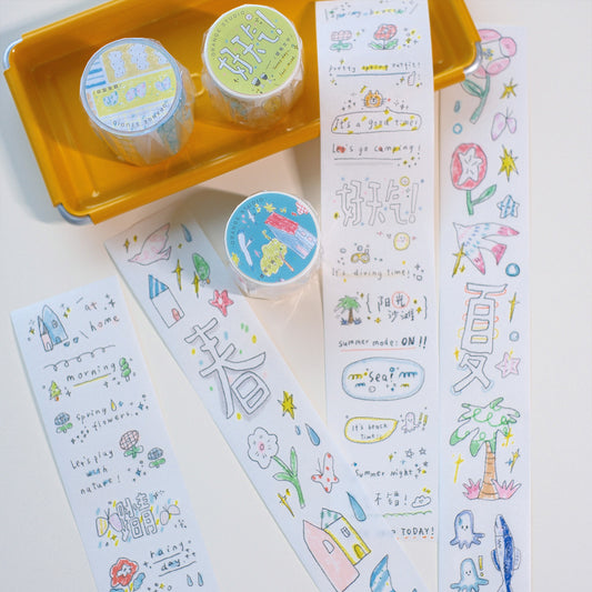 Crayon Chronicles Premium Die-cut Washi Tape