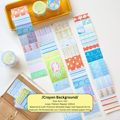 Crayon Chronicles Premium Die-cut Washi Tape