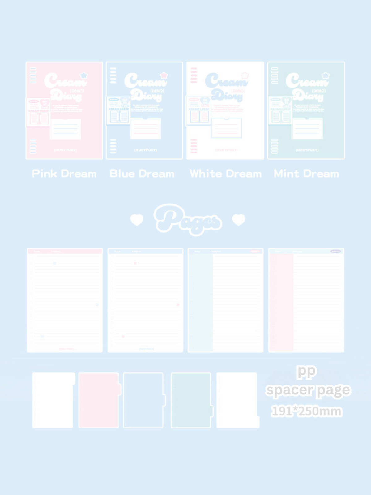 Cream-Colored B5 Loose-Leaf Notebooks