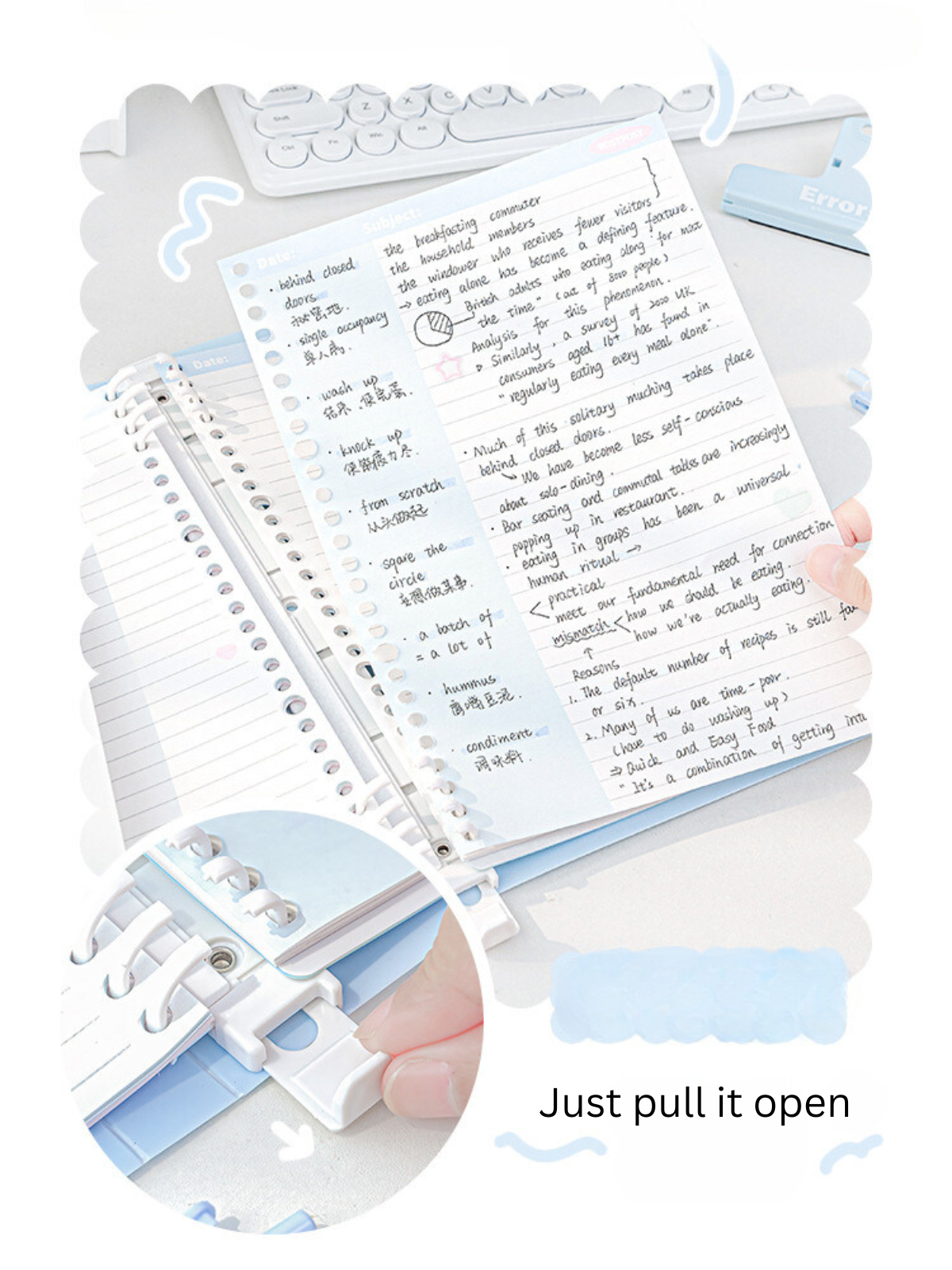 Cream-Colored B5 Loose-Leaf Notebooks