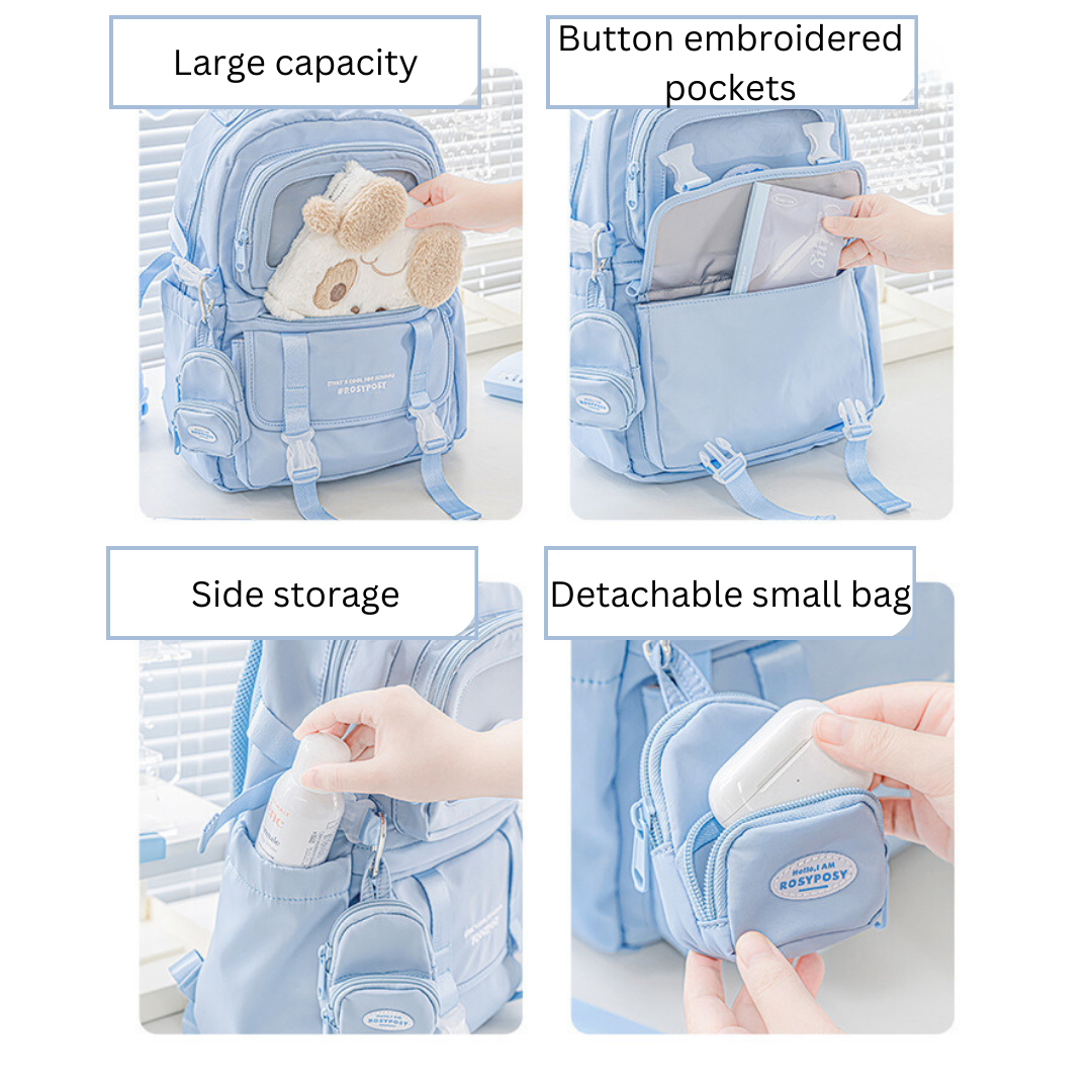 Cream-Style Large Capacity Schoolbag