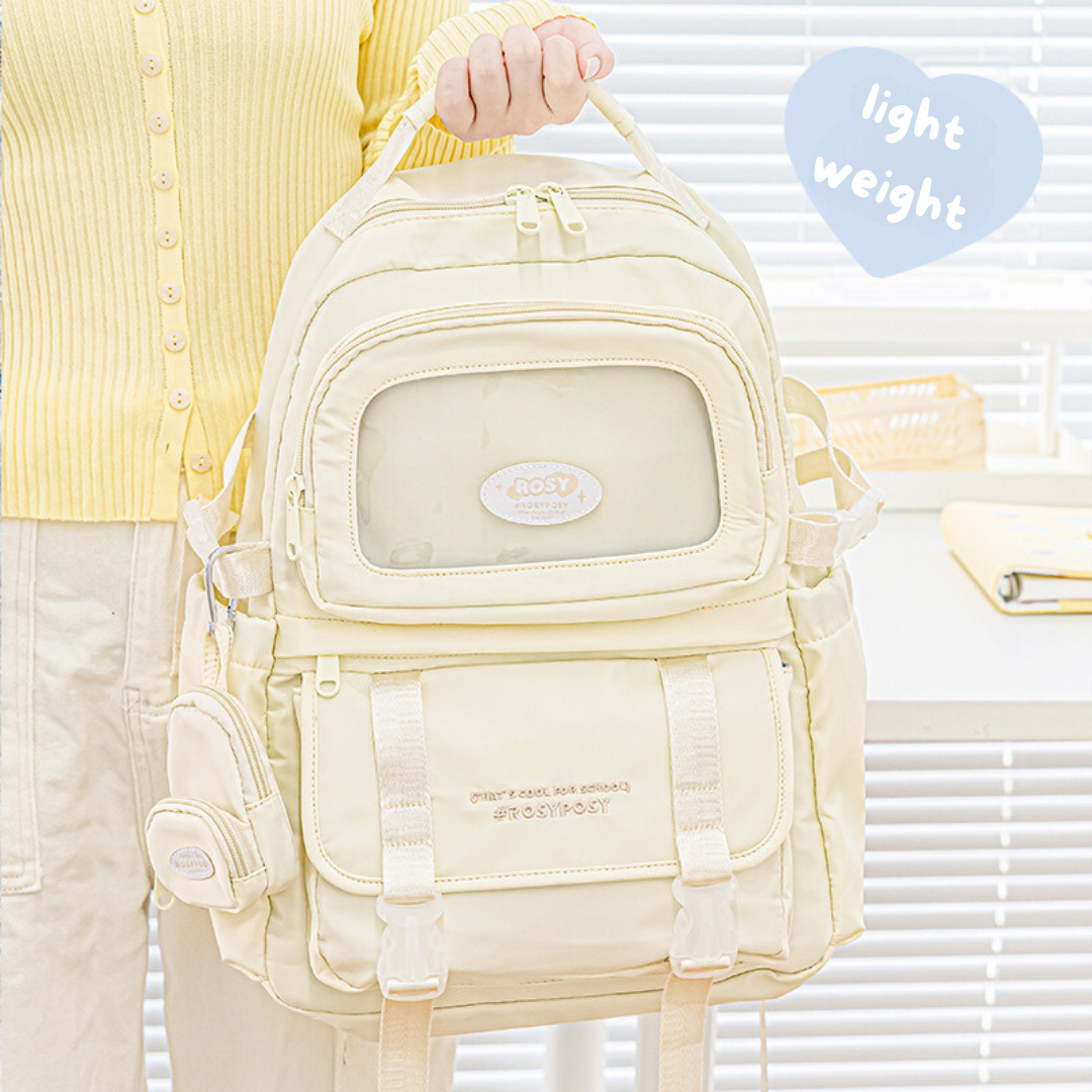 Cream-Style Large Capacity Schoolbag