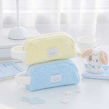 Cream Dream Soft Wool Felt Large Capacity Pencil Pouch