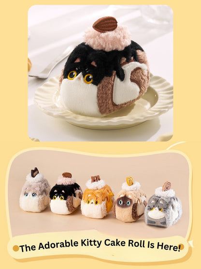 Original Creamy Swiss Roll Cat Plush Toy & Bag Charm