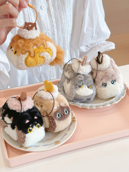 Original Creamy Swiss Roll Cat Plush Toy & Bag Charm