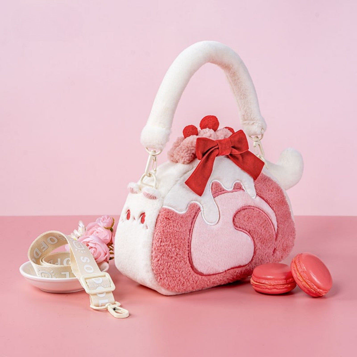 Original Plush Creamy Kitty Cake Rolls Handbag