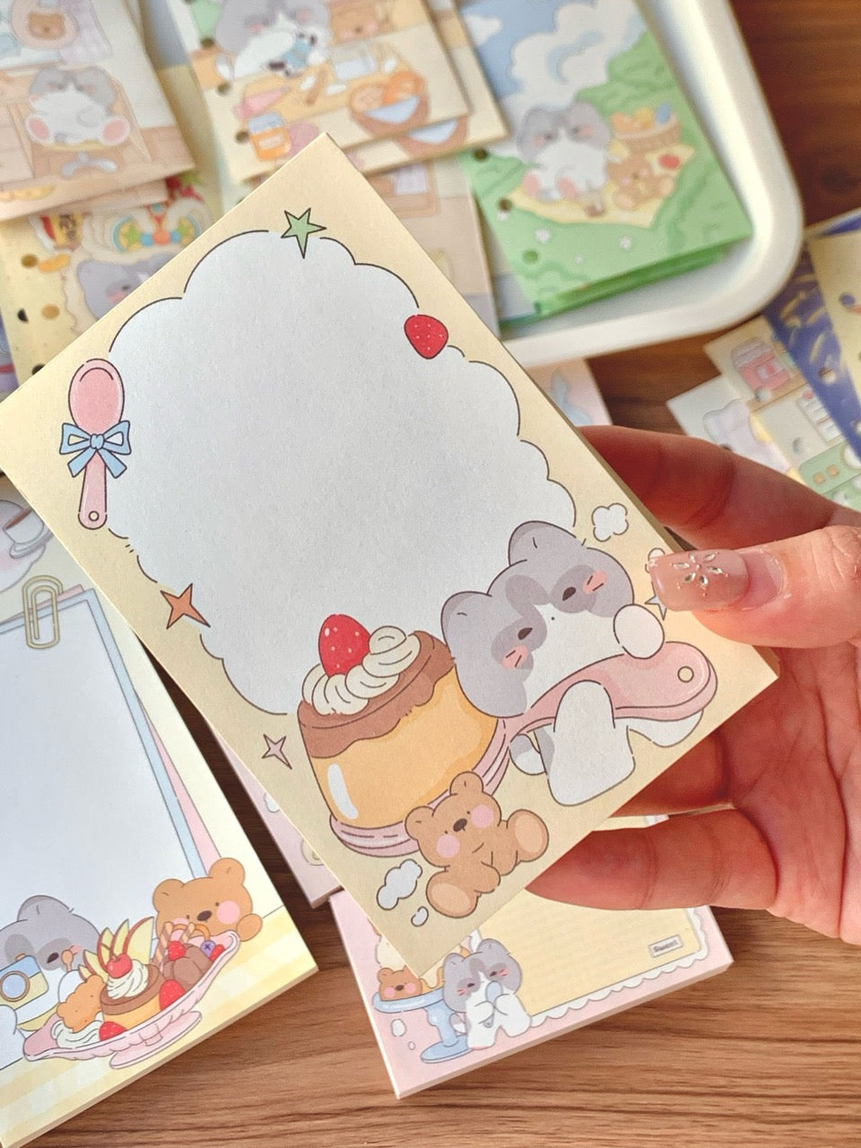 Cute Dessert Cafe Memo Pad Set