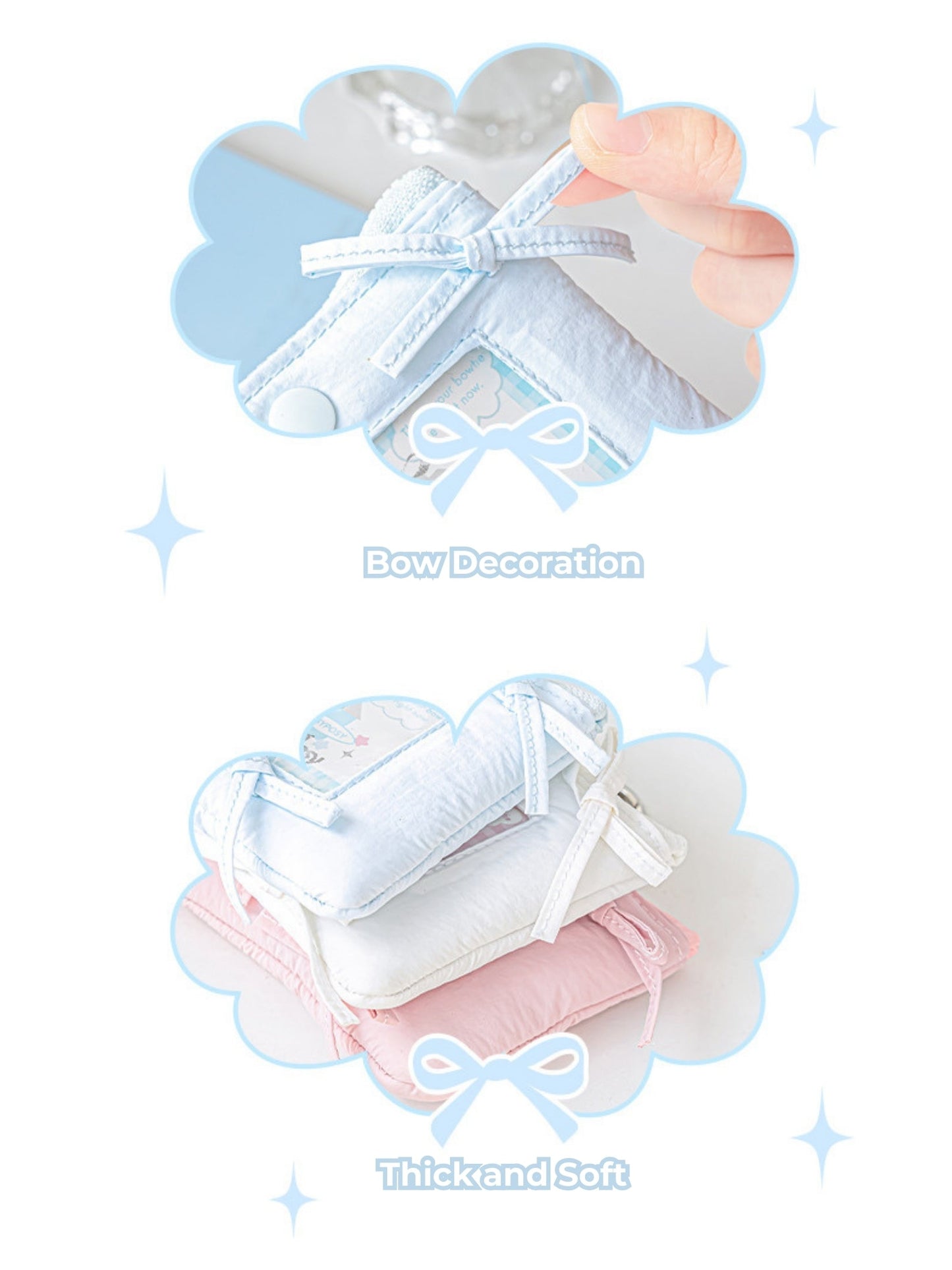 Soft Plush Bow Card Holder