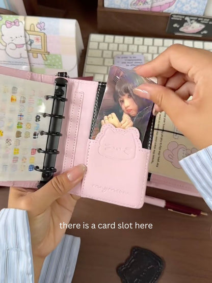 M5 Magnetic Cat Leather Binder Cover