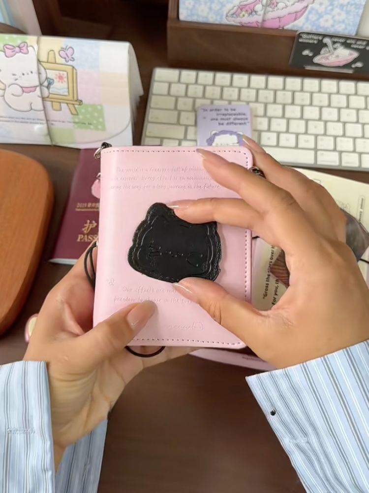 M5 Magnetic Cat Leather Binder Cover