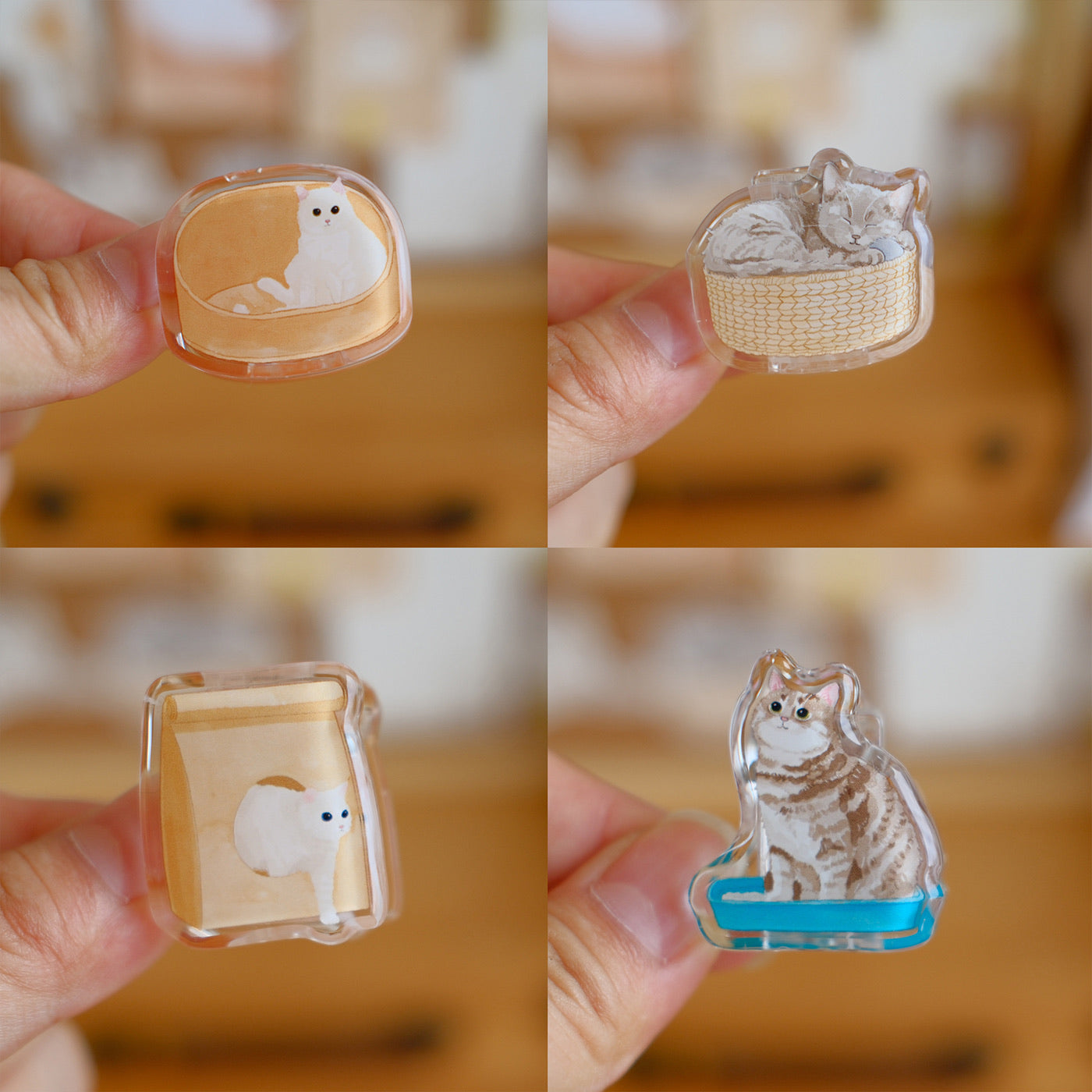 Kitty Pocket Clips – Acrylic Memo & Planner Clips