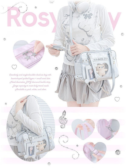 Cyber-Chic Crossbody Shoulder Ita Bag