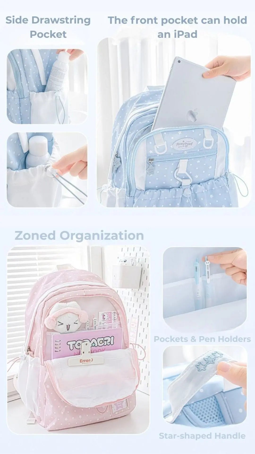 DOT DOT Drawstring Backpack ChicChoi