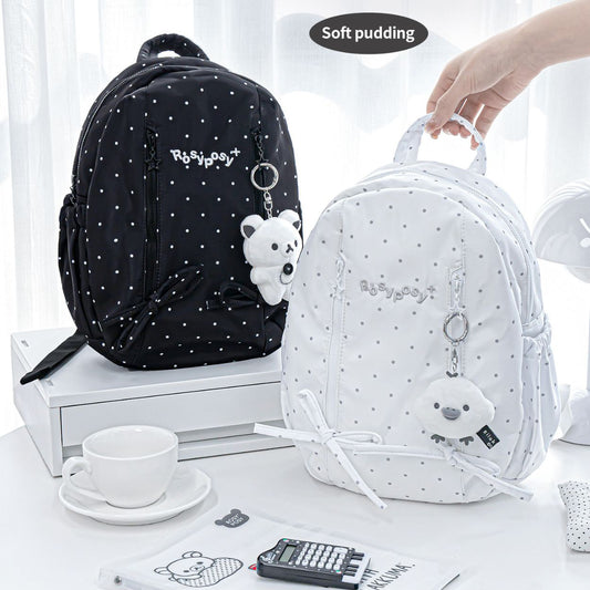 Lightweight Nylon Egg-Shaped Daily Backpack