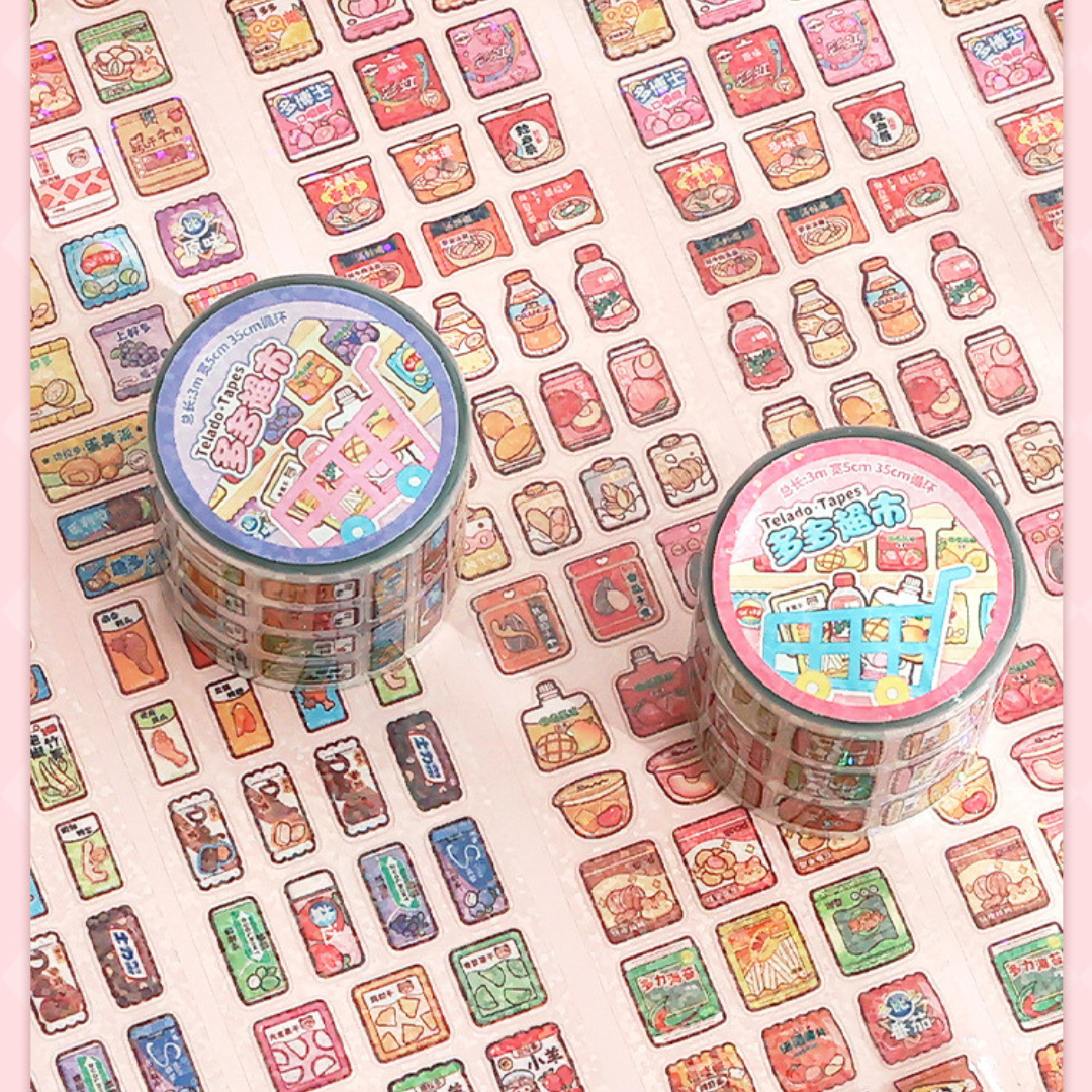 Daily Life PET Waterproof Die-Cut Sticker Roll