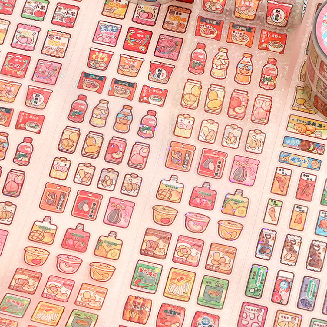 Daily Life PET Waterproof Die-Cut Sticker Roll